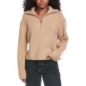 Simkhai Womens  Andes 1/2-Zip Cashmere Pullover, Brown